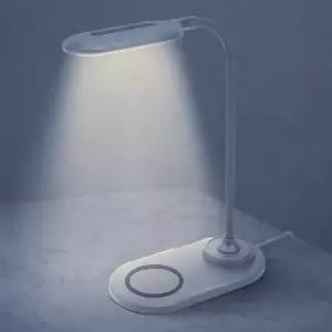 2in1 15W고속무선충전기 LED스탠드 탁상등 독서실 공부방 북카페 스마트폰 무선충전 터치조명