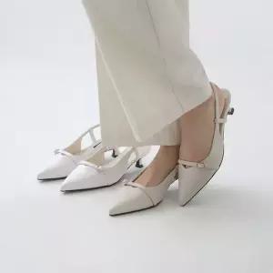 [SOVO] 베쥬르 미들힐 슬링백 4cm