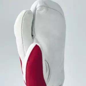 헤스트라 초등 저학년 3핑거 스키 장갑 방수 레드 BNA