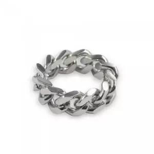 [벨가] 써지컬스틸 굵은 체인 반지 [실버]