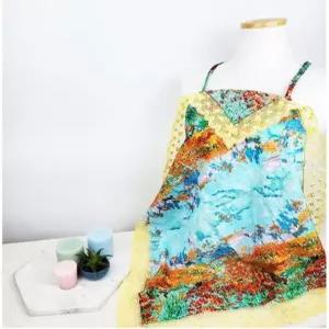 레이스 앞치마 꽃 패턴 손수건 스카프 2개 세트