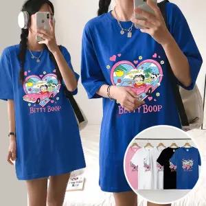 핑크붑 BOX 여성 오버핏 반팔 티셔츠 (5컬러) 박스티 빅사이즈