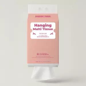 숨 걸어쓰는 도톰한 4겹 프리미엄 멀티 티슈 200매 6개 먼지없는 벽걸이형 티슈 화장지