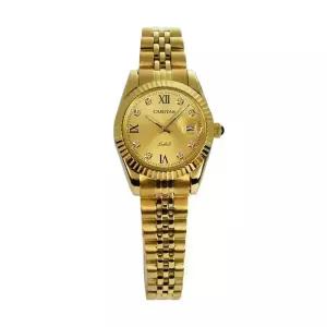 카리타스 18K 골드 여성 선물 명품 예물 고급 원형 금장 메탈 손목 시계 / C15000GF