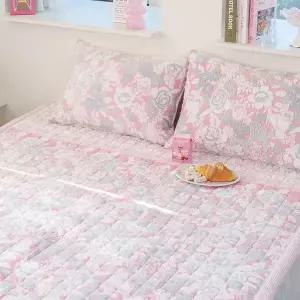 [골드스마일]착번 코트니 카페트겸 패드 퀸 해피니 침대패드 Q (핑크) 극세사