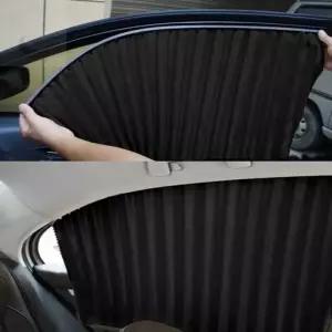 LUNAMAY 차량용자외선차단 UV차단 자석 차량용 햇빛가리개 4개입 블랙