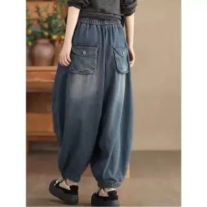 마르소 팬츠 캐주얼 여름 여성배기청바지 배기핏 청바지 빅사이즈 루즈핏 슬림핏 블루종바지 무지바지 UNO2