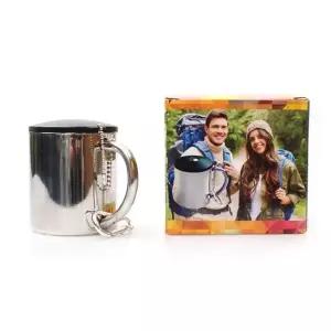 ( )당일 휴대용 다용도 이중 스텐 스탠 등산 캠핑 레져 차박 컵 220ml 실버