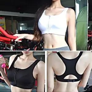 [하프클럽/셀러허브_여성트랜드패션]스포츠브라 앞지퍼 브라탑 요가복 이