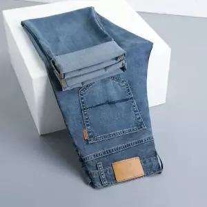 스콕 여름 남성 중년 쿨링 배기바지 하이웨스트 청바지 JEN1