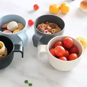 [무료배송] 전자렌지용 냉동밥 죽 간식보관 일체형손잡이볼 550ml