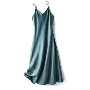 새틴 실크 끈나시 원피스 드레스 롱 이너 레이어드 zYC8+5SoQ