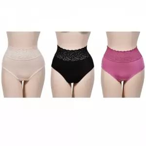 허리 레이스 하이웨스트 복부팬티 2매