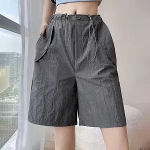 [_의류]쿨링 여름 시원한 캐주얼 밴딩 스트링 반바지 숏 팬츠