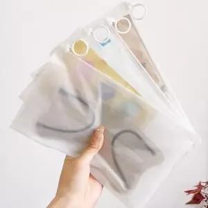 EAS 반투명 고리 슬라이드 지퍼백 23x14cm