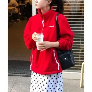 코드그라피 CGP 폴라플리스 집업_레드 987479