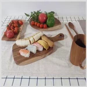 [RIZPICK]손잡이 스퀘어형 티크 원목 도마(A타입)