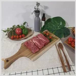 [RIZPICK]손잡이 직사각형 티크 원목도마(C타입)