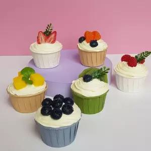 컵케이크 모형 6종세트 사진촬영 장식미니어처 진열