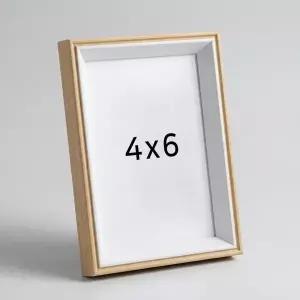 4x6 탁상용 사진 액자 내추럴 화이트