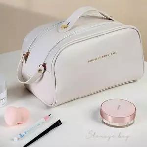 [에이치플러스몰]WL 더블지퍼 메이크업 대용량 파우치 수영장가방 속가방