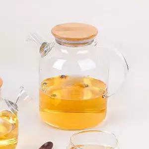 투명 내열유리 티포트 1600ml 1P 직화 찻주전자 티팟 유리포트