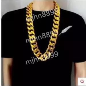 래퍼 가짜 금목걸이 페이크 체인 목걸이 촬영 소품