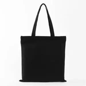 TBZ 포켓 캔버스 무지 검정색 에코백 34x36cm 여친패션