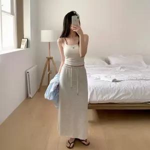 [코코블랑] 에어로 쿨 스판 밴딩 롱 스커트