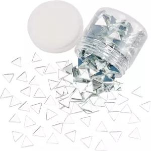 PH 팬더홀 260g 0.5인치 삼각형 유리 거울 타일 미니 장식 모자이크 홈 데코레이션 공예 보석 제작 클리어