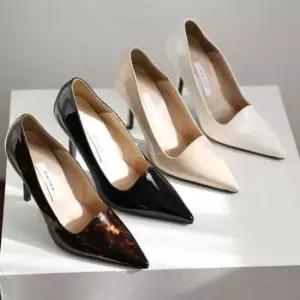 에나멜하이힐 국내제작 에나멜 스틸레토 정장 여성 펌프스 하이힐Y