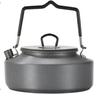 캠핑문 티 주전자 휴대용 캠프 커피 포트 가벼운 알루미늄 물 보일러 배낭여행 피크닉 낚시 0.8L