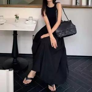 여자 여행 바캉스 룩 나시 원피스 코디 편한 롱원피스 (HSJ-WFE4BDF)