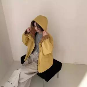 세군다 여사친 캐주얼 잠바 트렌치코트 후드 집업 솔리드 체크 점퍼 코트 야구 DOS1