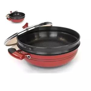 만두 국내산 키친아트 게르마늄 범랑코팅 냄비 2단찜기28cm