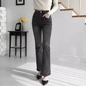 부츠컷청바지 여성 데님 슬림 편안한 히든밴딩 데일리 스판 세미 부츠컷 반하이웨스트 청바지