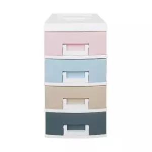 미니형 수납박스 4단 [도매포유]파스텔 서랍장 소품