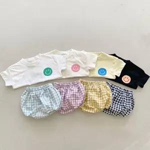 [조이멀티]스마일 반팔 체크 블루머 상하세트  204415