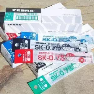 제브라볼펜심 제브라 4색볼펜+샤프 클립온멀티 리필심 1다스 0.7mm