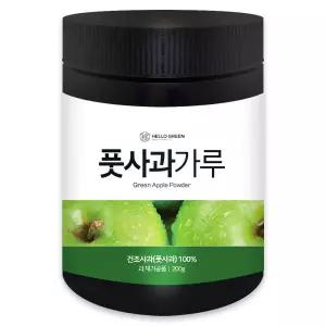 헬로우그린 국산 풋사과 가루 분말 200g(통) 건조 파우더