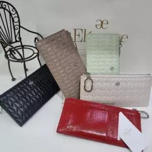 엘레강스 M백화점 클래식한 여성 장지갑 소가죽 장지갑 BSSW01t-R