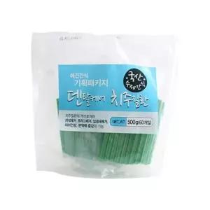 강아지 국산수제 덴탈케어 500g 60ps 민트 1P 개껌