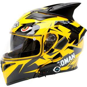 블루투스 안전 컬러 사계절 스마트 풀페이스 일체형 보호구 하이바 페이스 모자