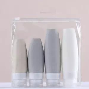 여행용용기 여행용 실리콘 공병 4개입 리필 화장품 샴푸 튜브공병 크림용기