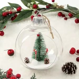 (도토로) 스노우 투명 장식볼(15cm) (지팡이트리)