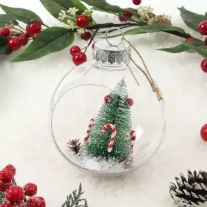 (도토로) 스노우 투명 장식볼(12cm) (지팡이트리)