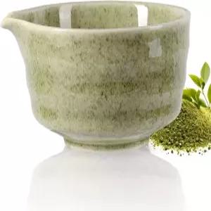 카마텟 말차 볼 위드 스파우트 500ml /18온스 세라믹 믹싱 일본식 의식용 차완 파우더 /샐러드 /과일 /수프