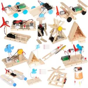 DIY 과학 프로젝트용 EUDAX 465PCS DC 모터 키트 STEM 미니 전기 LED 라이트 베인 프로펠러 AA 배터리 홀더