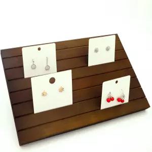 루반핸드 나무 휴대용 귀걸이 디스플레이 스탠드 인사말 카드 명함 판매자용 홀더 판매용 판지