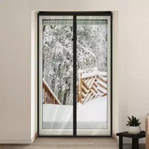 방풍커튼 막 바람막이 방풍비닐 보온 단열 커텐 중 필름 자석 PVC 100x210/현관문 우레탄 방문 투명 외풍